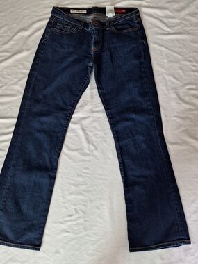 X2 Curvy W31 Y2K Women's Regular Rise Boot Cut Jeans Dark Blue Denim Size 8